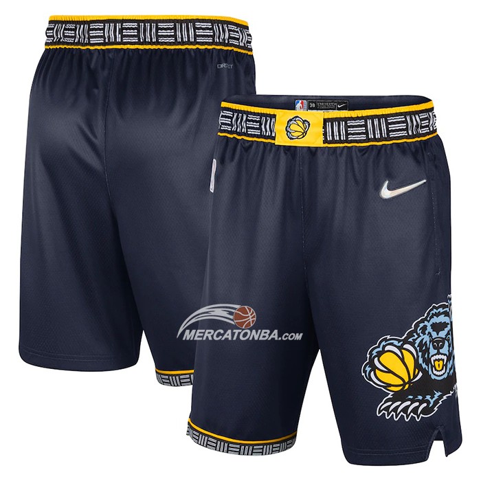 Pantaloncini Memphis Grizzlies Citta 2021-22 Blu